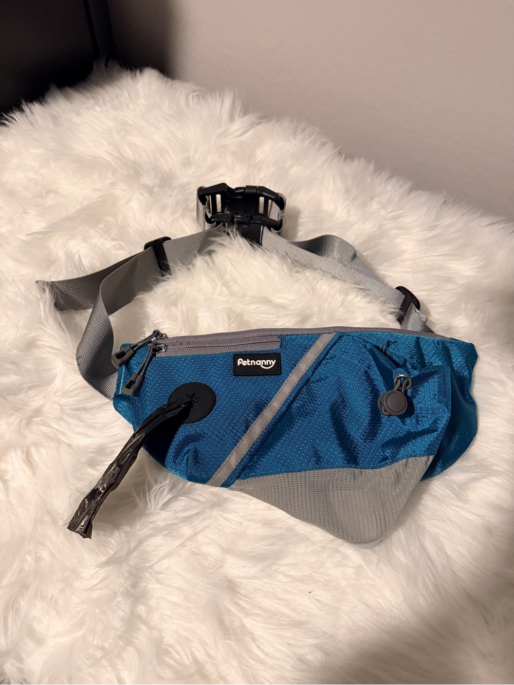 Petnanny Teal and Gray Waist Belt Bag